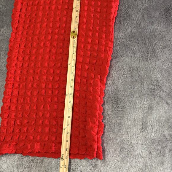 Red Ruched Long Sleeve Cut Out Maxi Dres - Picture 4 of 6